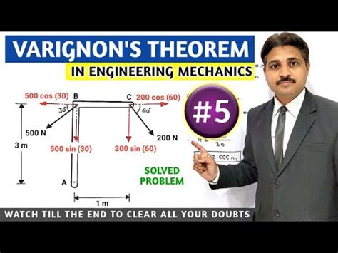 VARIGNON S THEOREM SOLVED PROBLEM 5 IN HINDI IN MECHANICS YouTube