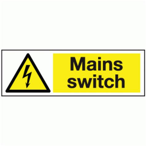 Mains switch sign | Electrical Safety Signage | Safety Signs & Notices