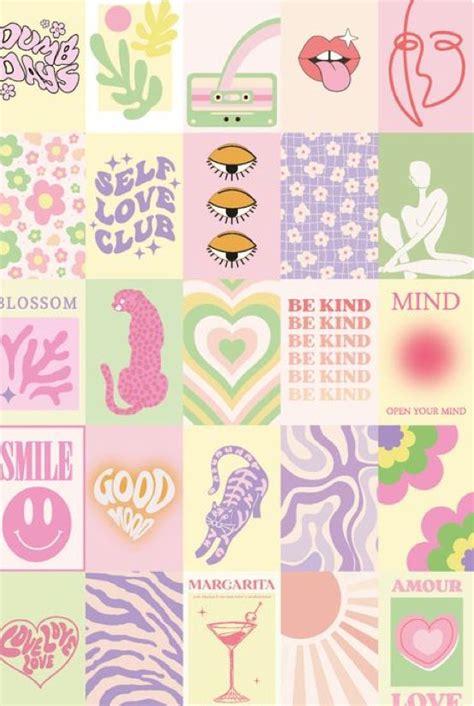 A Collage Of Different Types Of Stickers On A White Background With