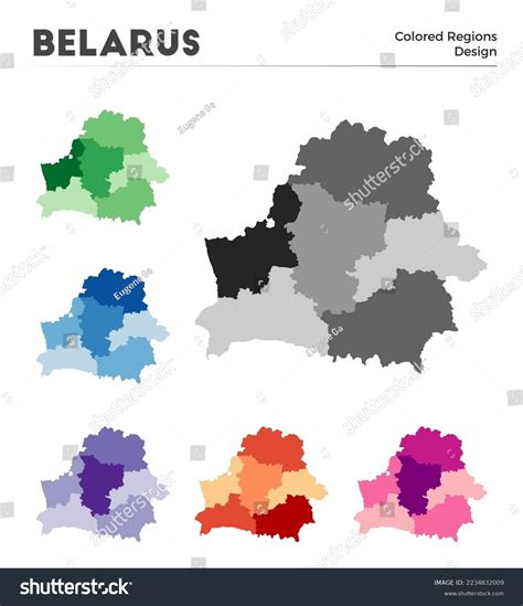 Belarus Map Collection Borders Belarus Your Stock Vector (Royalty Free) 2234832009 | Shutterstock