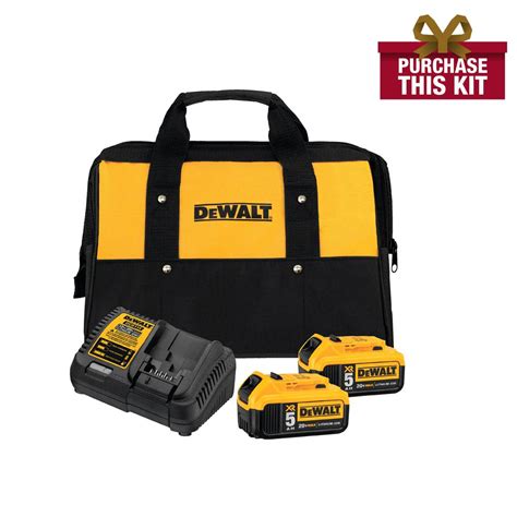 Dewalt 20 Volt Max Xr Lithium Ion Starter Kit With Premium Battery Pack 50ah 2 Pack Charger