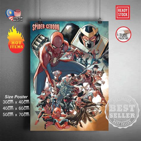 ready stockmarvel poster  avengers iron man spider man captain