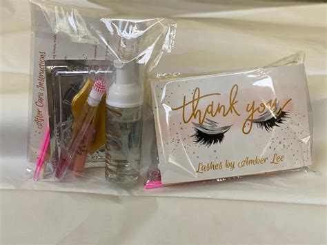 10 Lash Extension Aftercare Kits Package Of 10 Customize Etsy