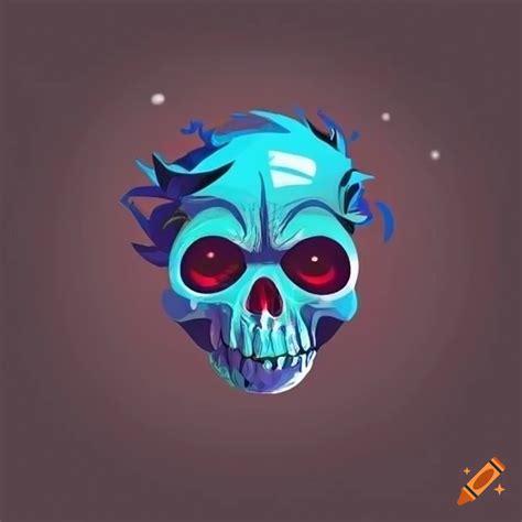 Playful 2d Logo Design Featuring A Unique Kid Skull