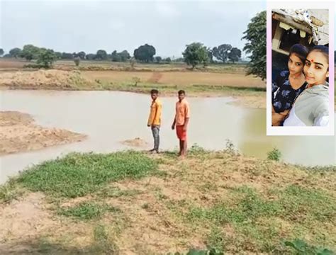 Slipped Feet While Immersing Shivling Sisters Immersed In A Pond Made