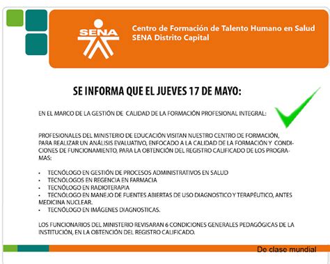 Centro de Formación de Talento Humano En Salud SENA Distrito Capital