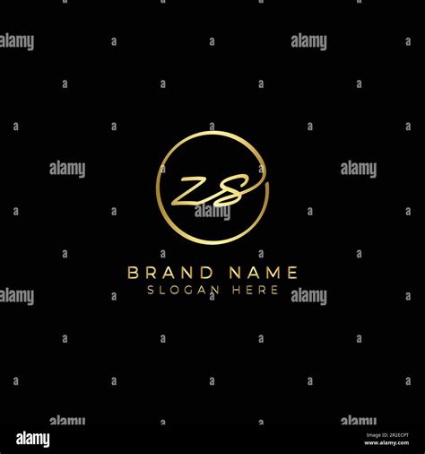 Z S ZS Initial Letter Handwritten And Signature Vector Logo Business