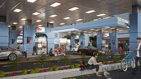 Gas Station Design on Behance