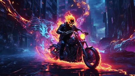 Premium Ai Image Ghost Rider Cosmic Awakening