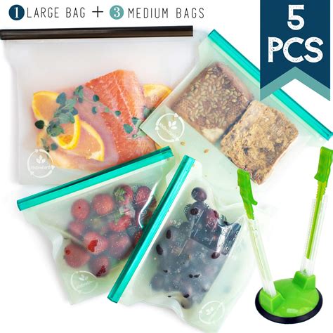 Buy KhoraEarth Reusable Silicone Food Storage Bags Eco Friendly Lunch