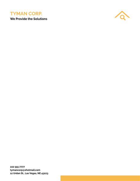 Free Sample Corporate Letterhead Template to Edit Online