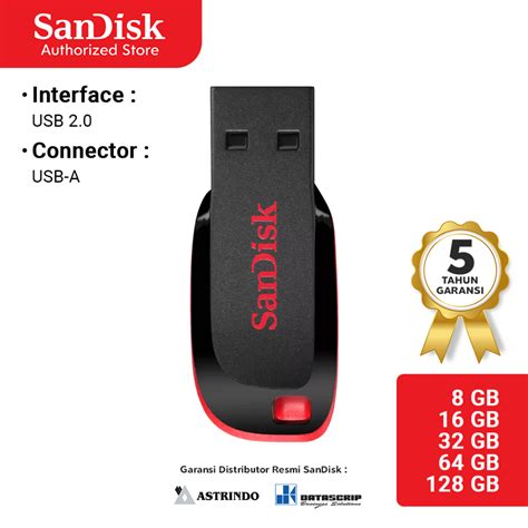 Jual Flashdisk Sandisk CZ50 16GB Cruzer Blade Flash Disk Original