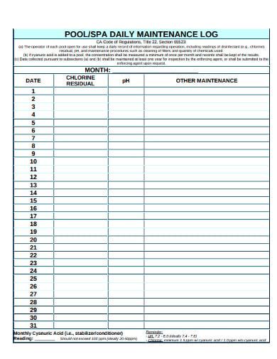 10+ Home Maintenance Log Templates PDF | DOC | Free & Premium Templates
