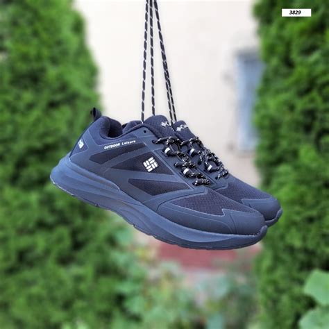 Чоловічі зимові кросівки Columbia Outdoor Lisure (чорні з білим) низькі ...