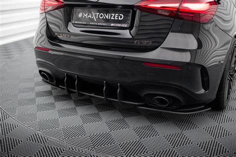 Street Pro Rear Diffuser Mercedes AMG A35 Hatchback W177 Black Red