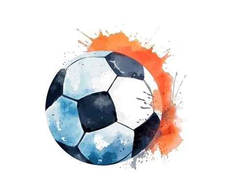 Premium Vector Soccer Ball Hand Drawn Watercolor Vector Illustration