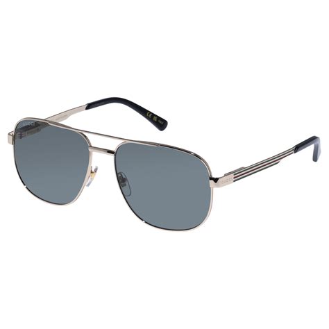 Gucci Men S Gg1223s Gold Navigator Sunglasses Eyewear Index