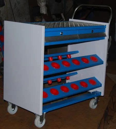 Blue And White Mild Steel Tool Drawer Trolley For Industrial At Rs