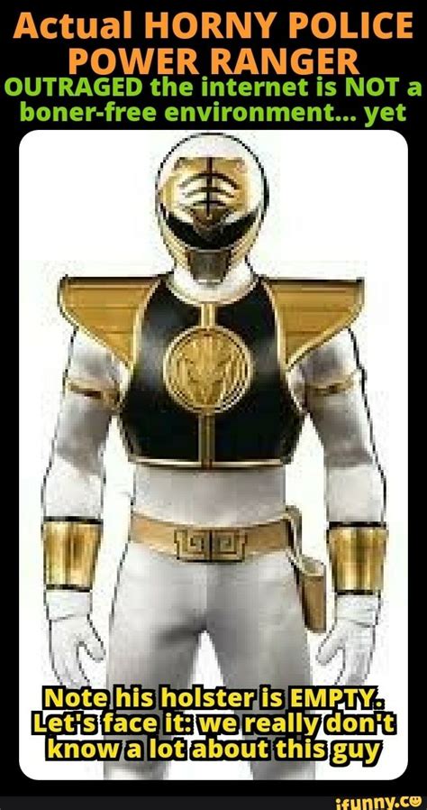 Actual HORNY POLICE POWER RANGER OUTRAGED The Internet Is NOT A Boner
