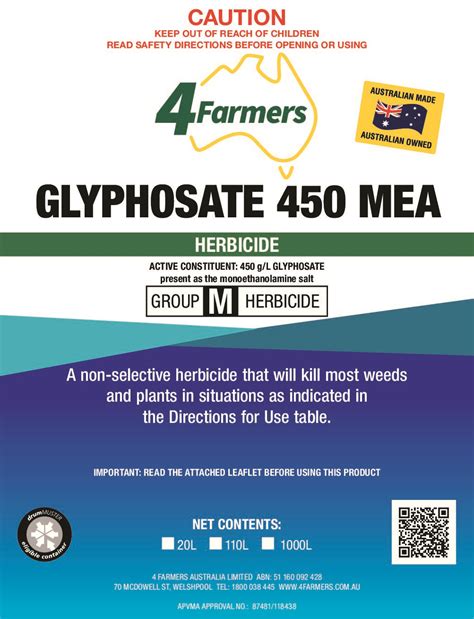 Glyphosate 450 Mea 4farmers