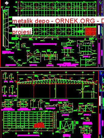 Proje Sitesi Metalik Depo Autocad Projesi