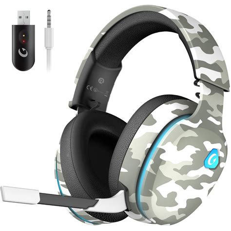 Gvyugke Gaming Headset 2 4GHz USB Gaming Headset For PS4 PS5 PC Mac