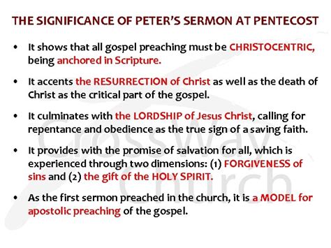 Peter S Sermon At Pentecost Part 1 Acts