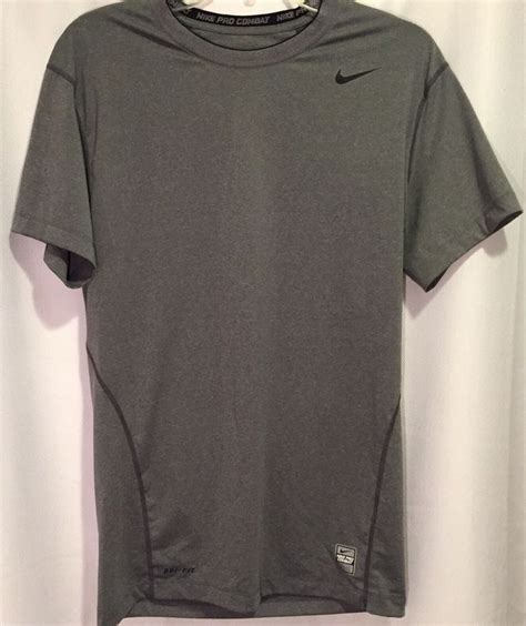 Mens Nike Pro Combat Dri Fit Gray Compression Shirt Size Xxl Nike Men Compression Shirt