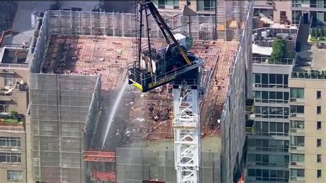 Fire Causes New York Construction Cranes Arm To Collapse And Crash To