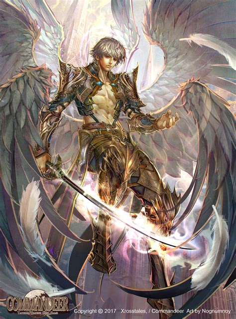 Male Angel Warrior Drawing