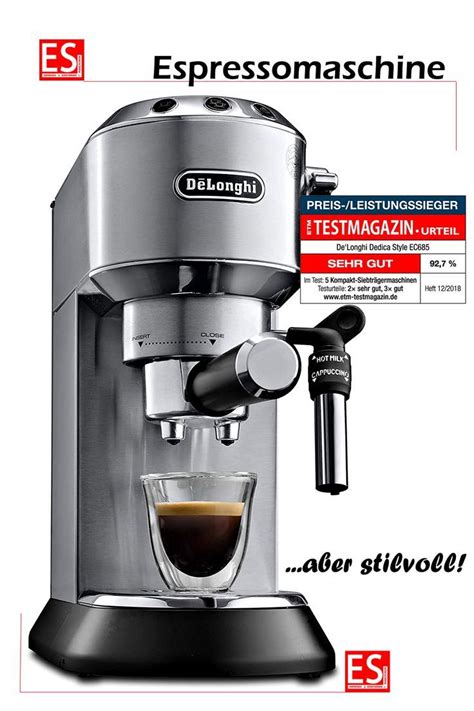 De Longhi Ec Test Dedica Style Espressomaschine