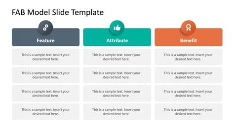 Column Slide Design - FAB Model Template - SlideModel