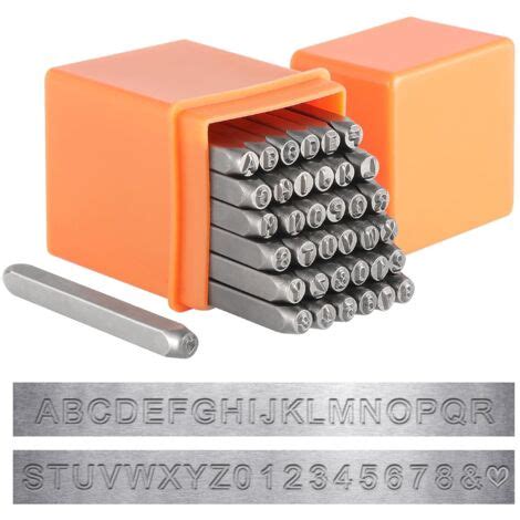 37 pièces Chiffres de Lettres Frapper 3 mm poinçons en Metal A Z 0 9