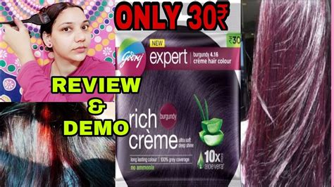 Newgodrej Expert Rich Creme Hair Colourshade Burgundy Reviewanddemo