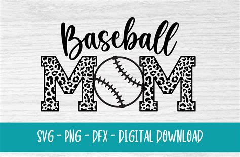 Baseball Mom Svg Digital Download Leopard Mom Svg Baseball Svg Baseball Clipart Baseball Mom