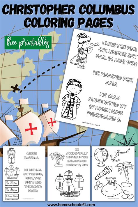 Free Christopher Columbus Coloring Pages Timeline Fun