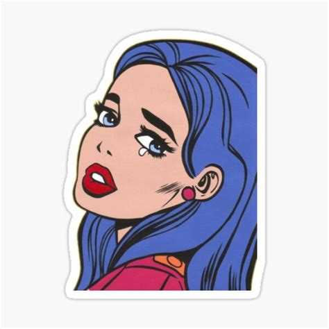 Sad Girl Sticker For Sale By Zhanae Redbubble