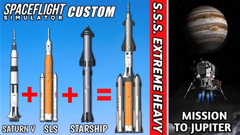 Starship Saturn V Sls Ultimate Custom Rocket Launch To The