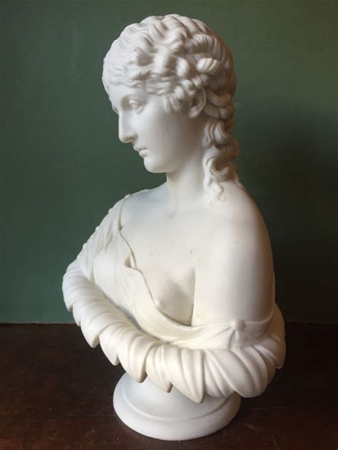 C Th English Parian Ware Bust Study Of Clytie The Water Nymph From