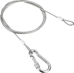 PATIKIL Safety Cable Lock Cable With Snap Hook 3 3ft 1mx2 5mm