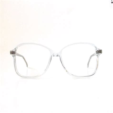 vintage 1980’s NOS eyeglasses oversized round clear plastic frames ...