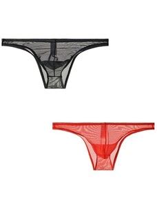 Bluelucon Intimo Uomo Perizoma Vita Bassa Sexy Hot String Cinturino Sottile Tanga Thong Slip