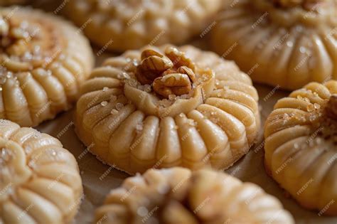 Premium Ai Image Traditional Arabic Maamoul Cookies With Dates Walnuts And Pistachios