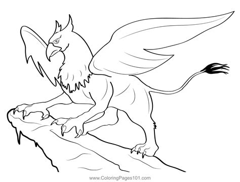 Cute Griffin Coloring Page Coloring Pages