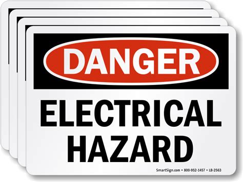 Danger Electrical Hazard Label, SKU: LB-2563