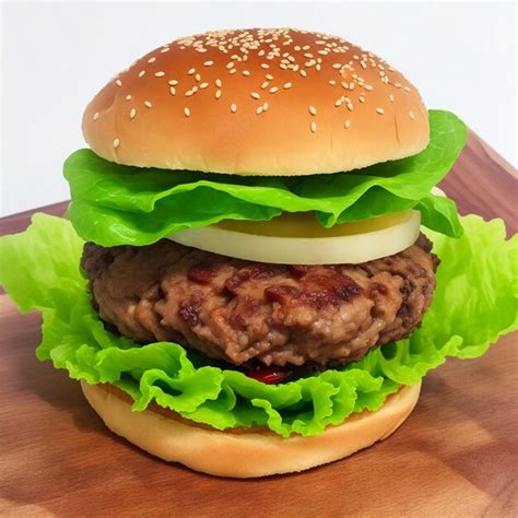 Premium AI Image | Burger hamburger cheeseburger