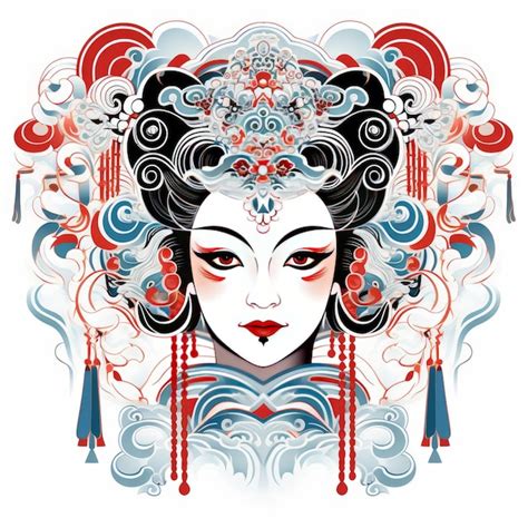 premium photo chinese traditional  art textiles illustration drawing