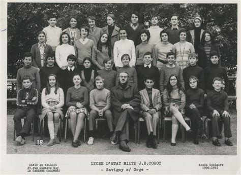 Photo De Classe 3ème Cl Ii De 1970 Lycée Jean Baptiste Corot Le