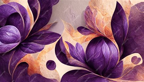 Premium Photo Surprising Abstract Purple Floral Wallpaper Background