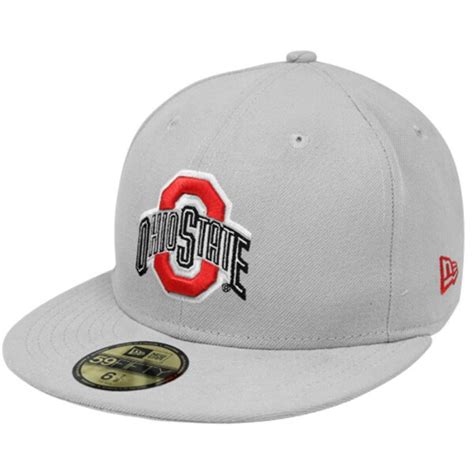 New Era Ohio State Buckeyes 59fifty Logo Fitted Hat Gray